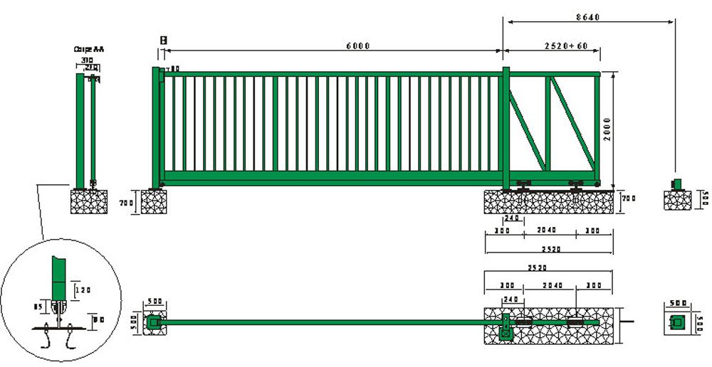 plan de portail industriel